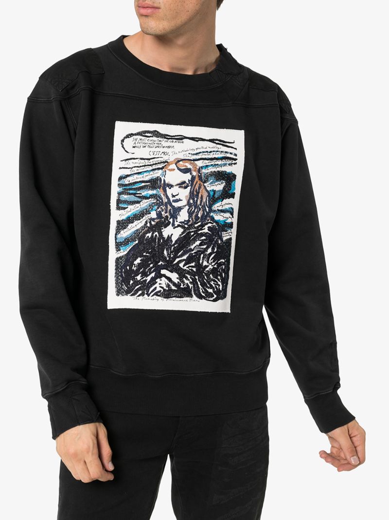 X Raymond Pettibon Mona Lisa Print Sweatshirt