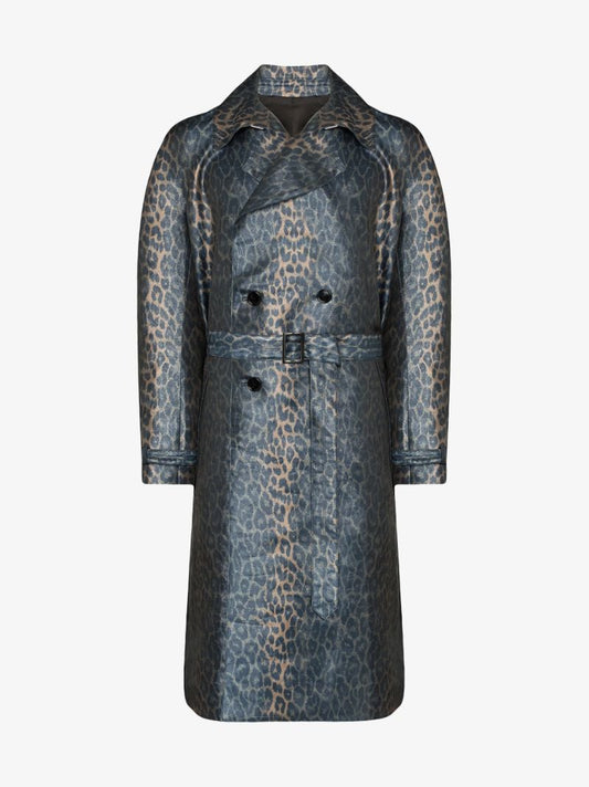 Leopard Print Trench Coat