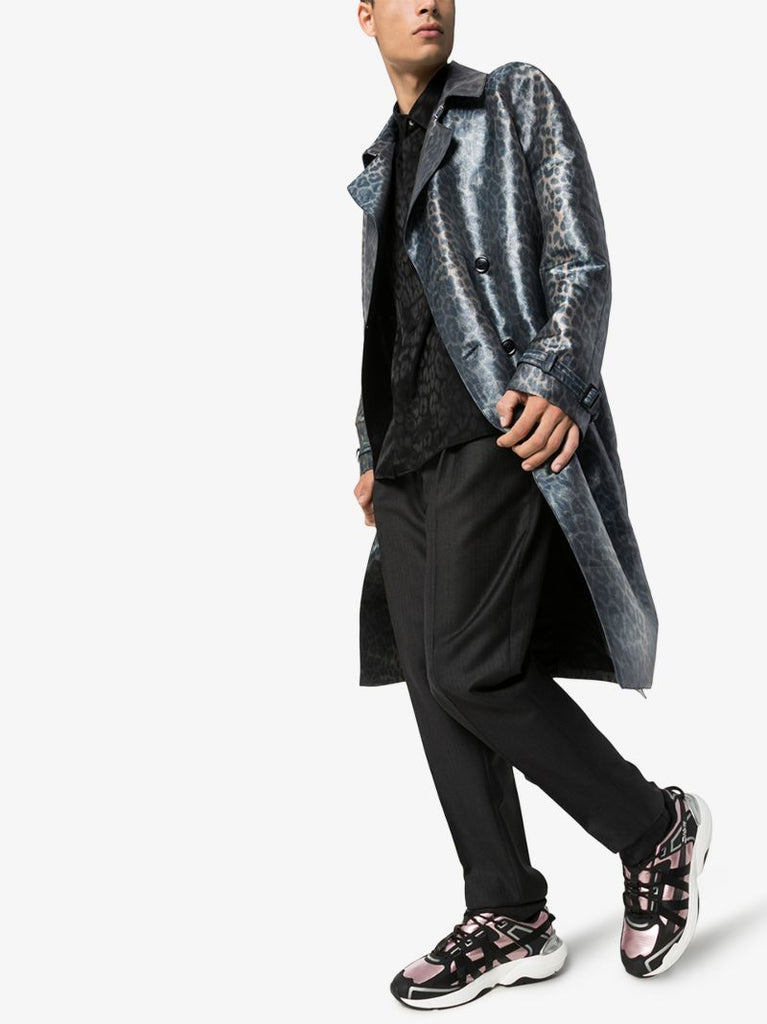 Leopard Print Trench Coat