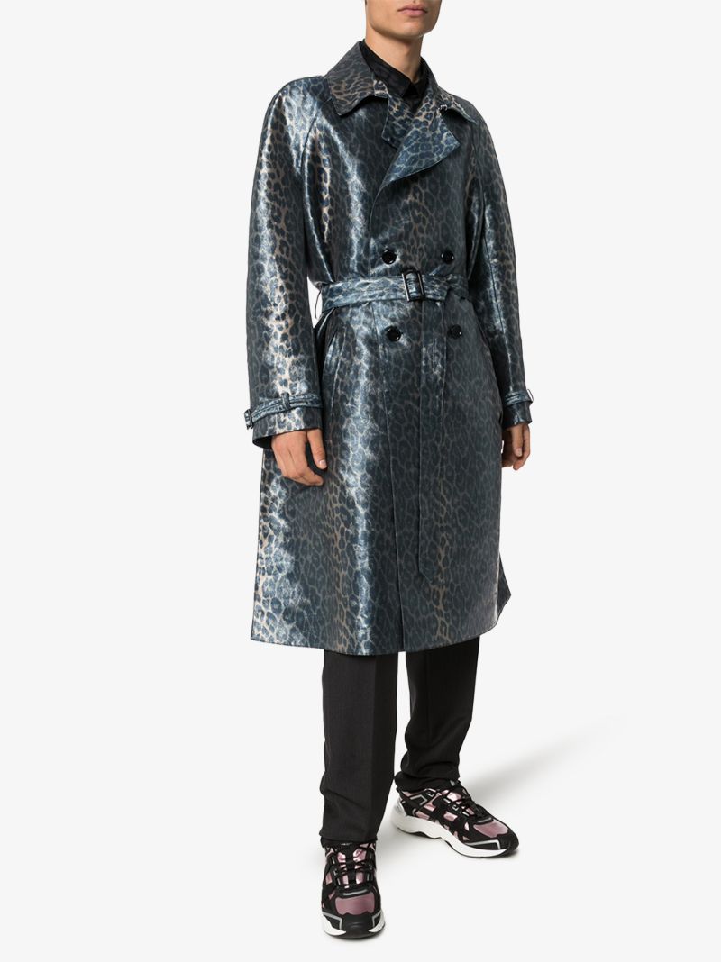 Leopard Print Trench Coat