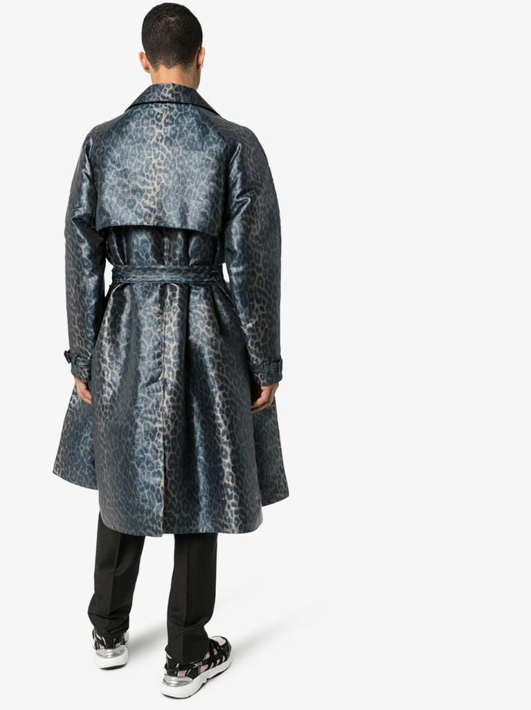 Leopard Print Trench Coat