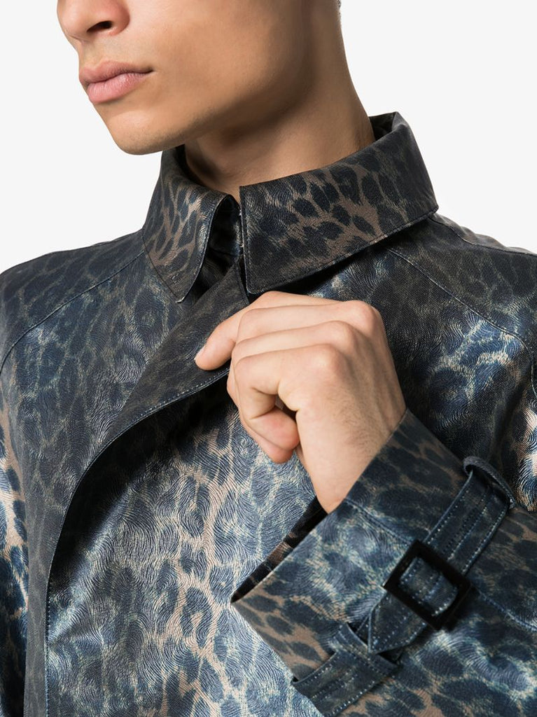 Leopard Print Trench Coat