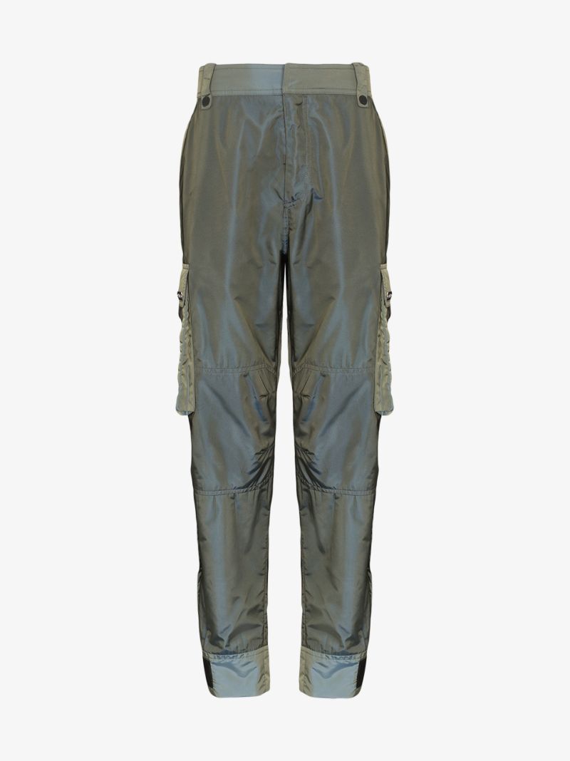 Pocket Detail Sheen Cargo Trousers