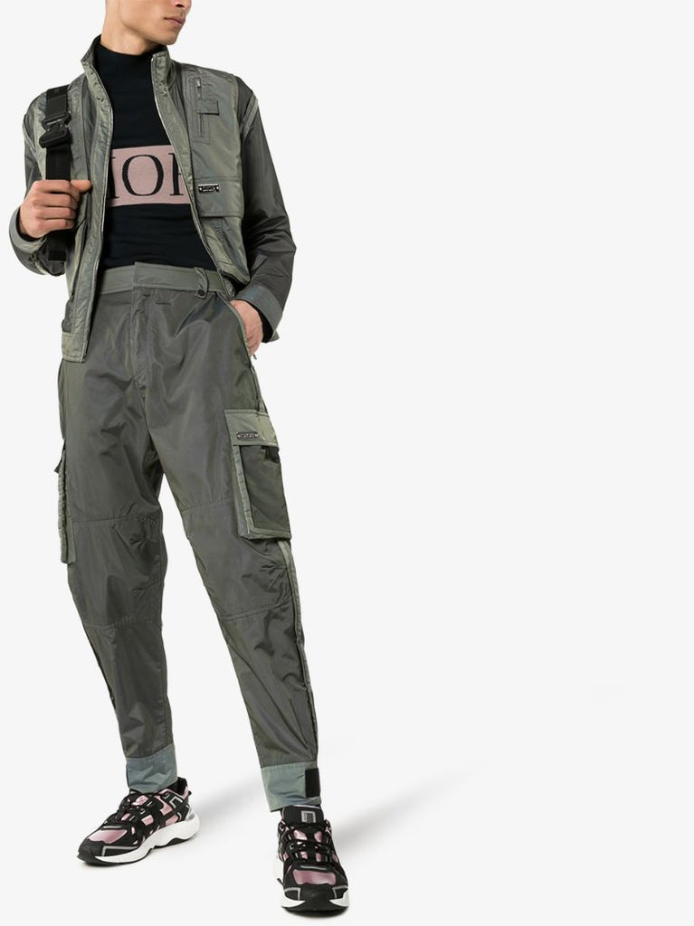 Pocket Detail Sheen Cargo Trousers