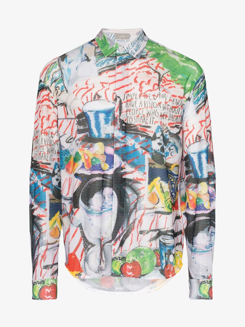 X Raymond Pettibon Graphic Print Shirt
