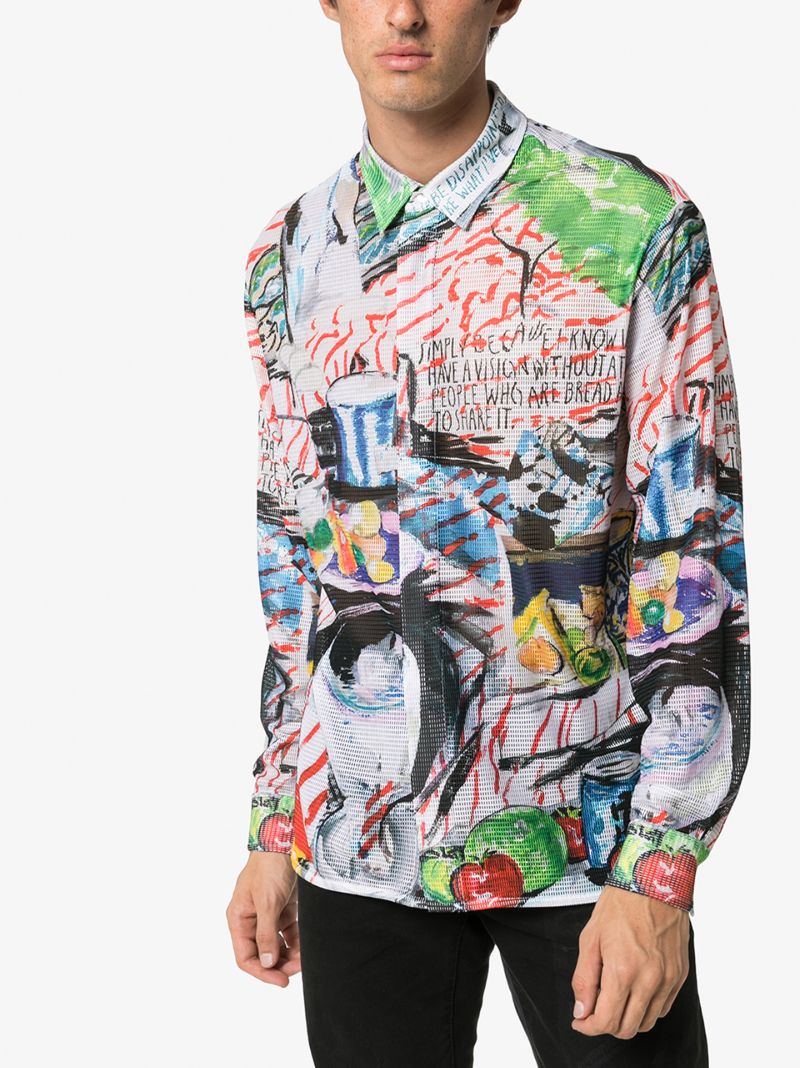 X Raymond Pettibon Graphic Print Shirt