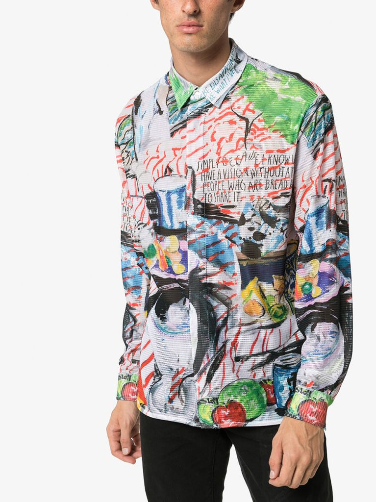 X Raymond Pettibon Graphic Print Shirt