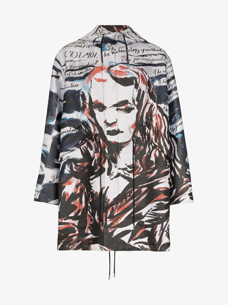 X Raymond Pettibon Mona Lisa Print Parka Coat