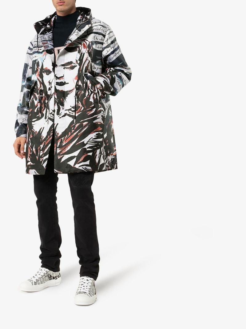 X Raymond Pettibon Mona Lisa Print Parka Coat