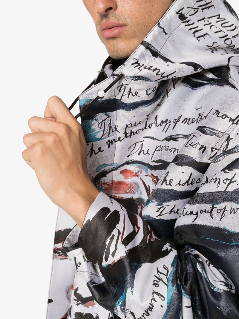 X Raymond Pettibon Mona Lisa Print Parka Coat