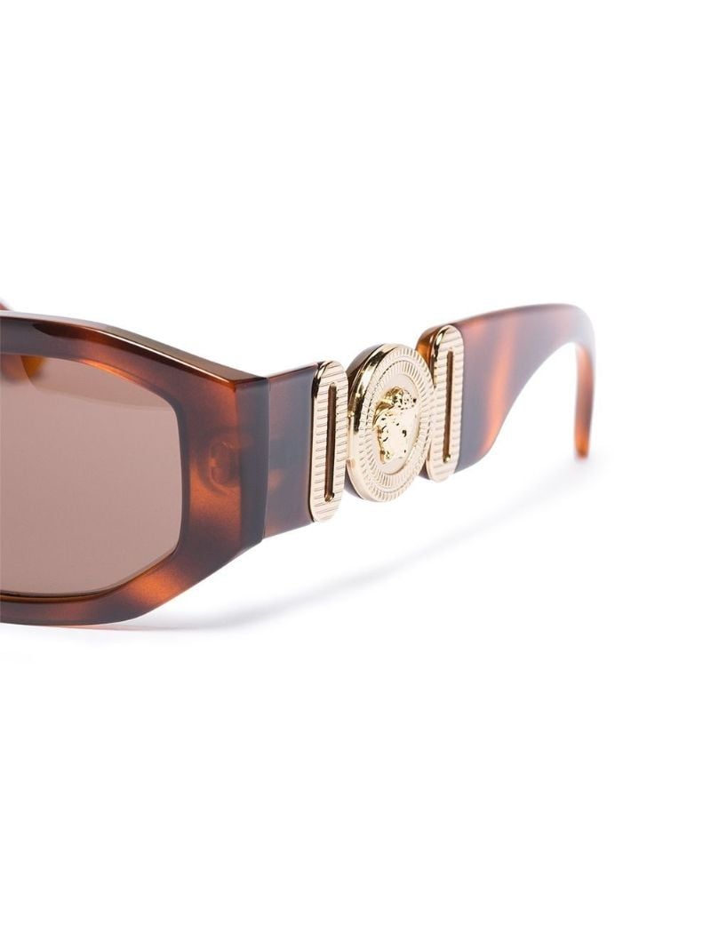 Brown Biggie Rectangle Sunglasses