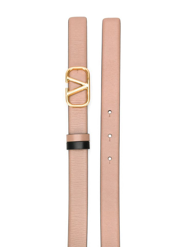 Beige Vlogo Signature Reversible Belt