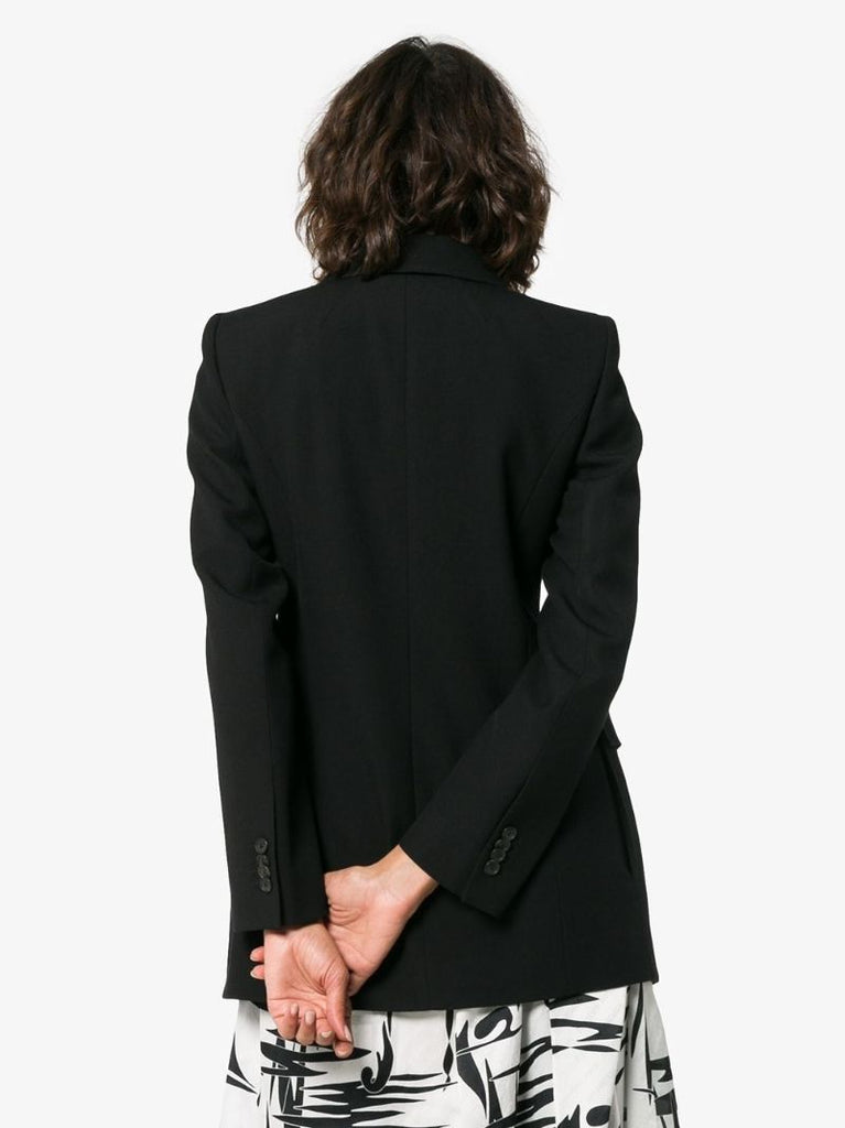 Black Hourglass Virgin Wool Blazer