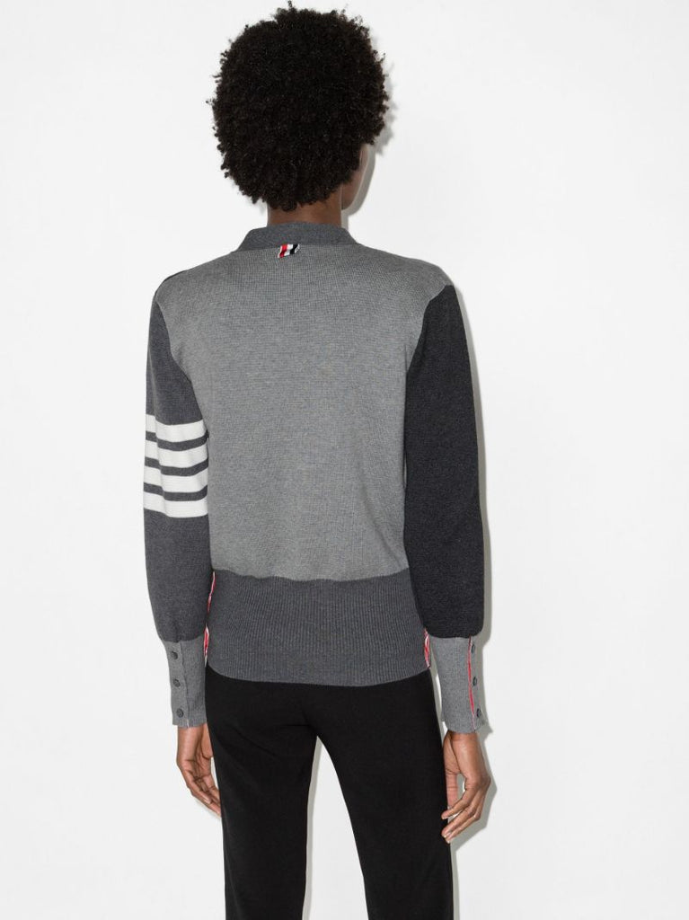 Funmix 4-bar V-neck Cardigan