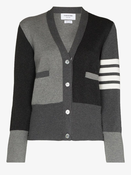 Funmix 4-bar V-neck Cardigan