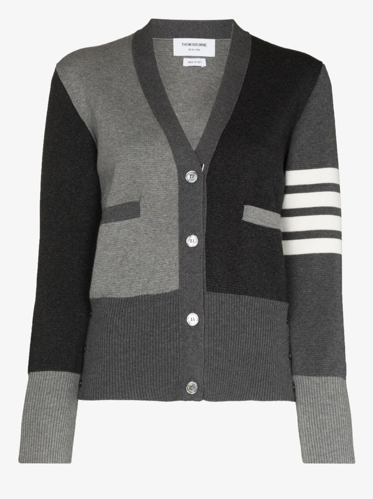Funmix 4-bar V-neck Cardigan