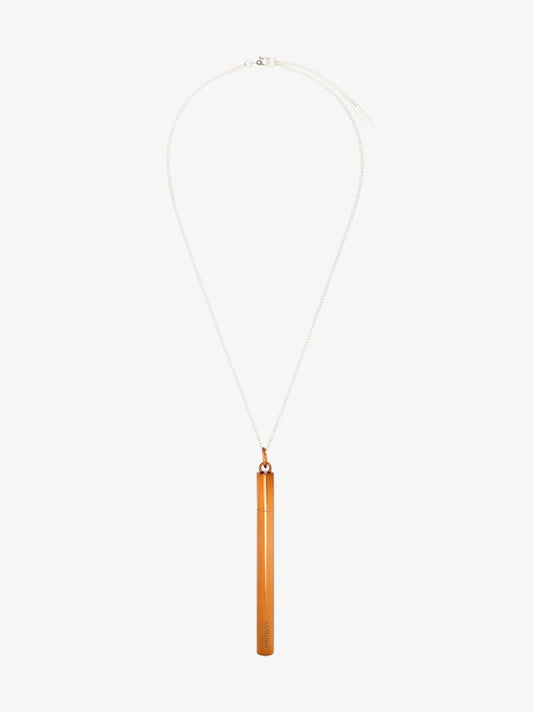 Brown Cigarette Case Necklace