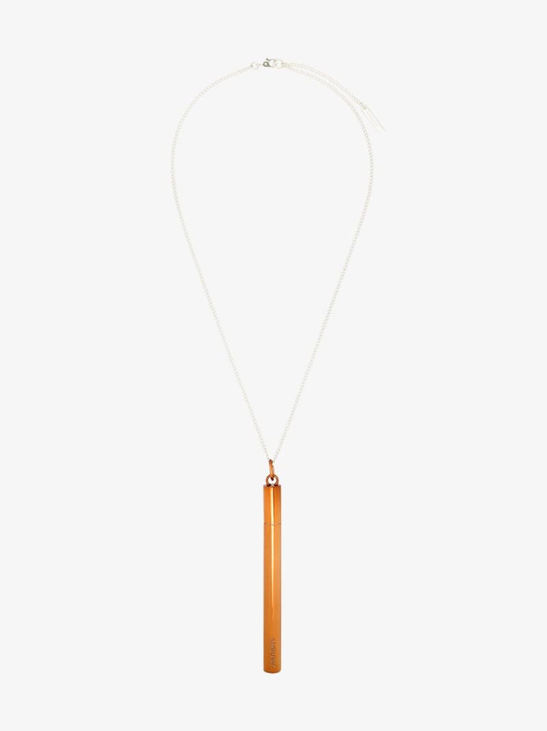 Brown Cigarette Case Necklace