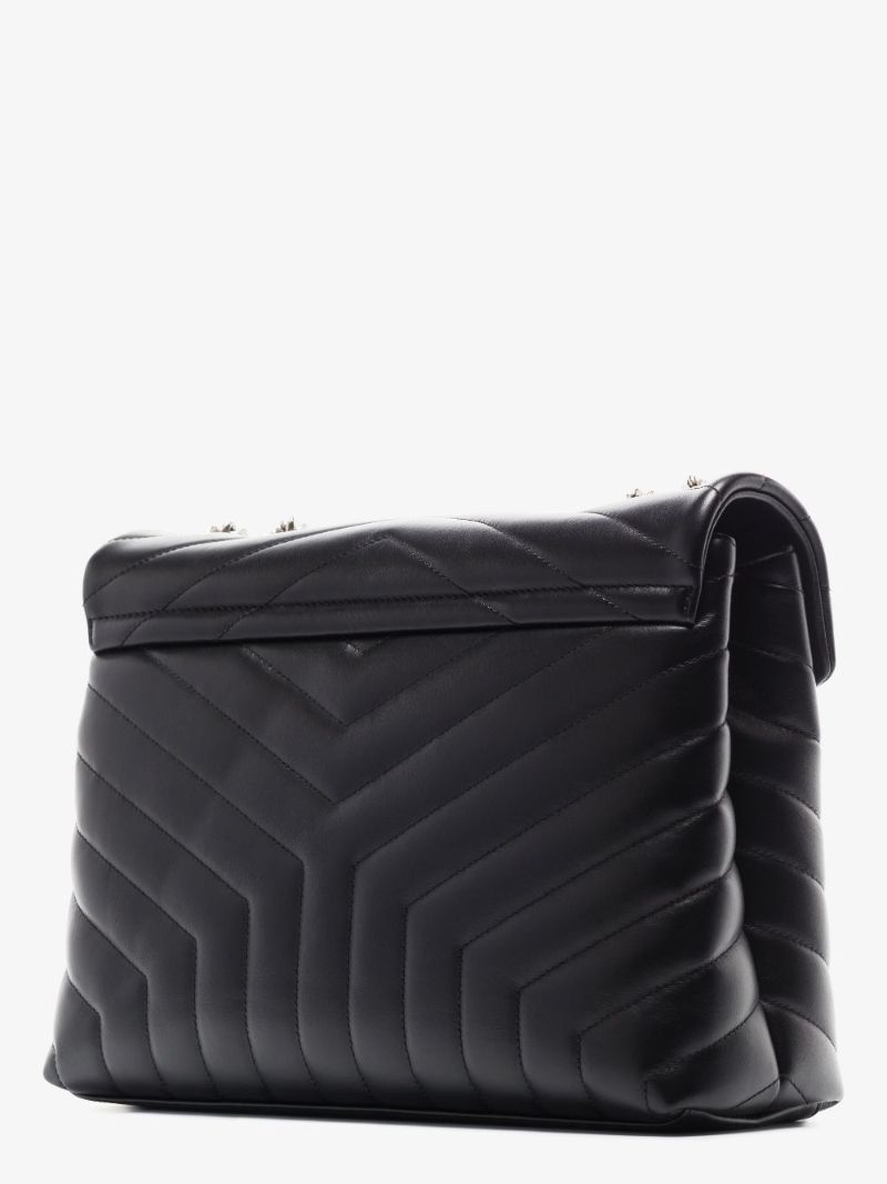 Black Loulou Medium Quilted Leather Shoulder Bag
