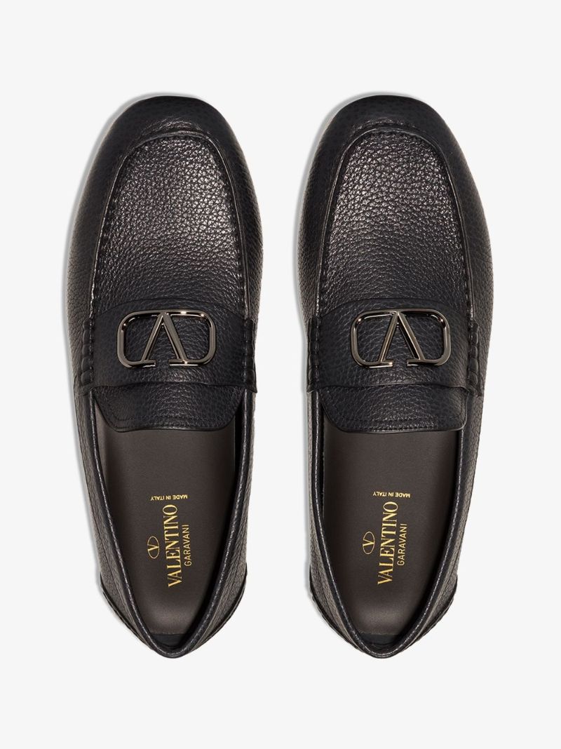 Black Vlogo Leather Driving Shoes