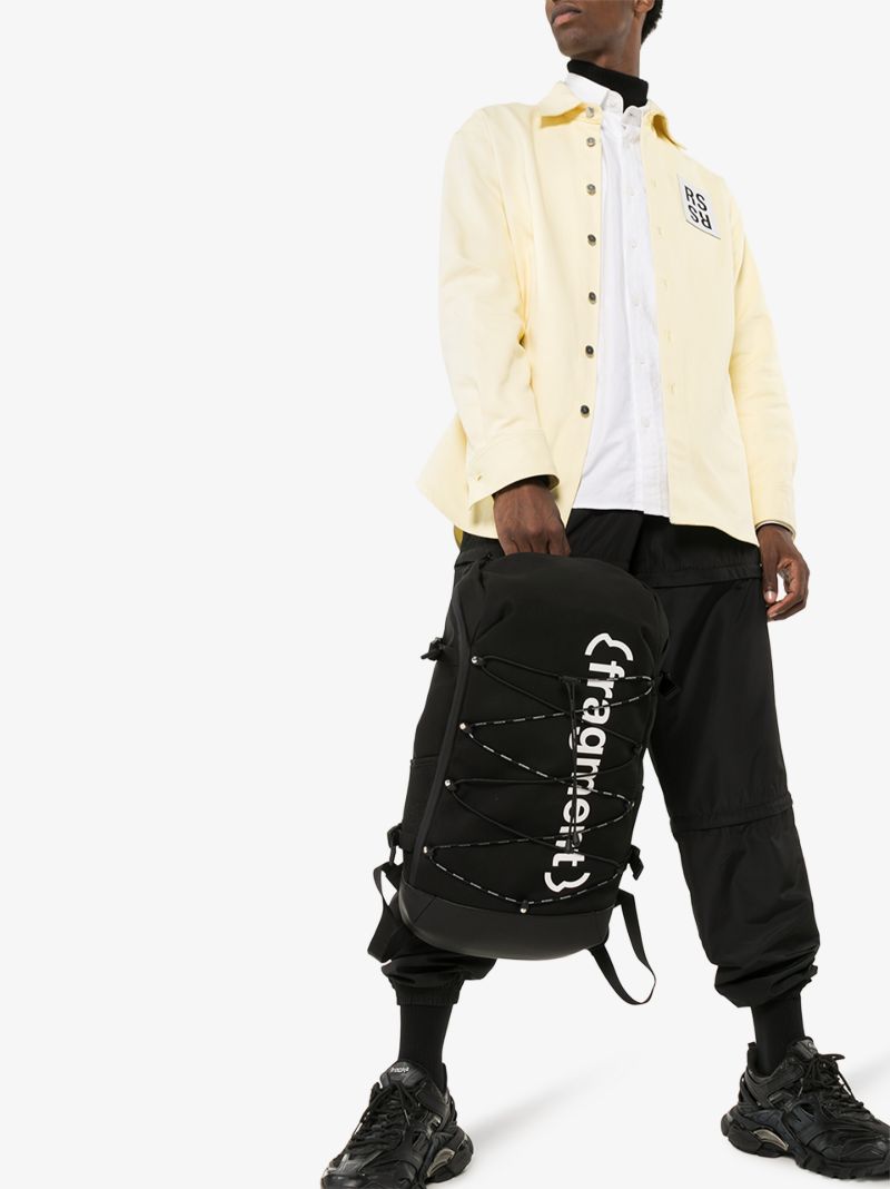 Black 7 Moncler Fragment Logo Backpack