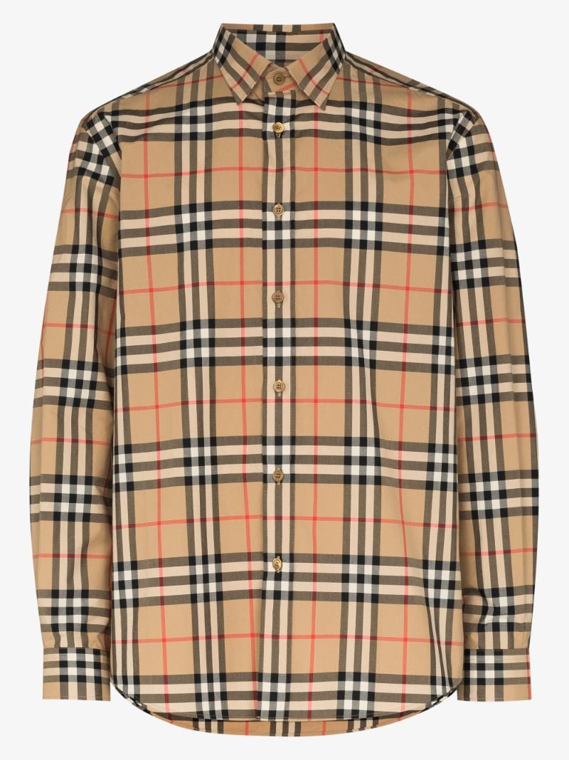 Neutral Vintage Check Cotton Shirt