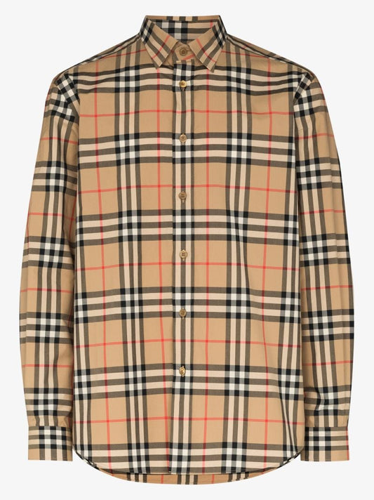 Neutral Vintage Check Cotton Shirt