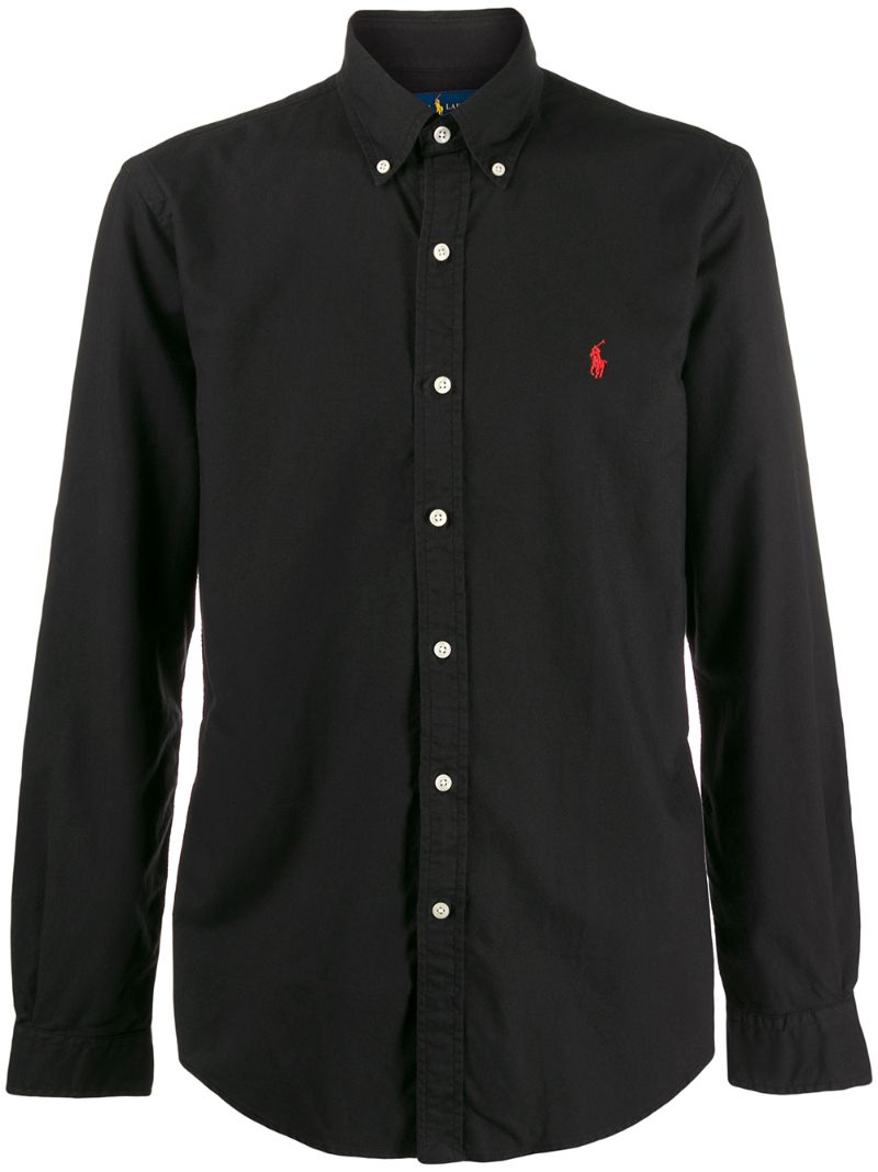 Black Polo Pony Embroidery Shirt