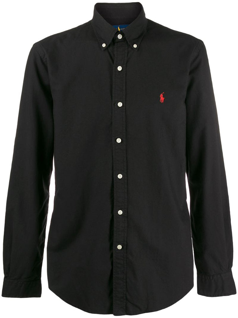 Black Polo Pony Embroidery Shirt