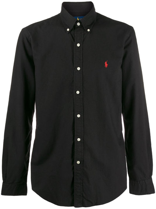Black Polo Pony Embroidery Shirt