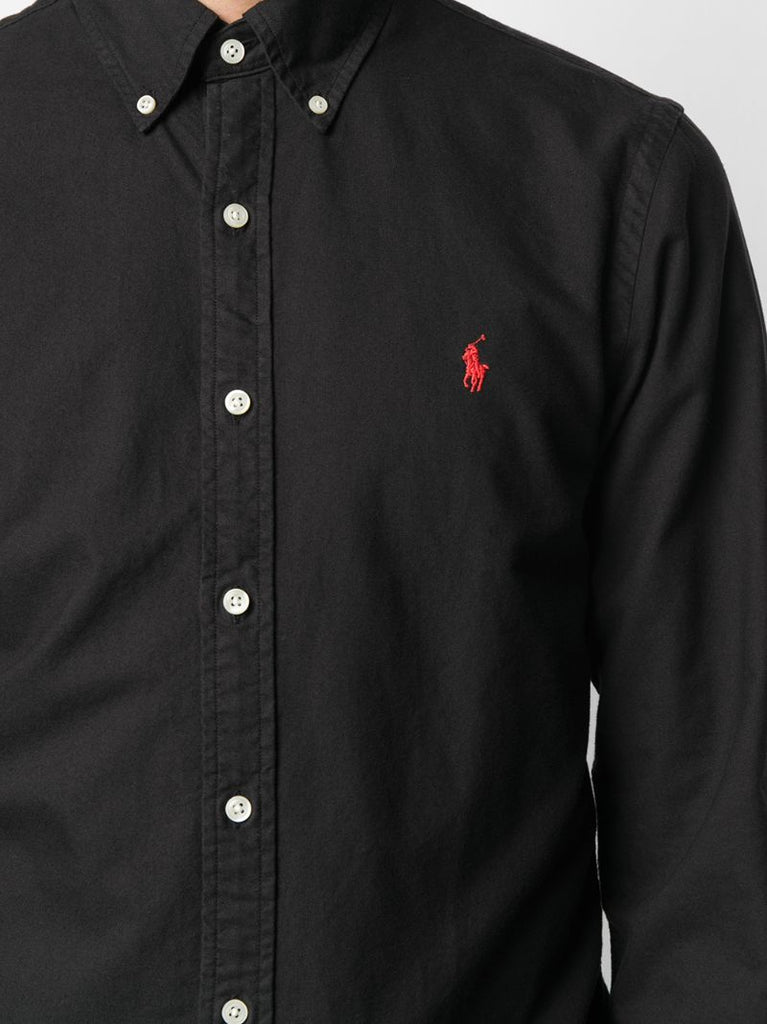 Black Polo Pony Embroidery Shirt