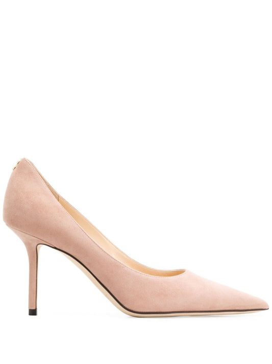 Pink Love 85 Suede Pumps