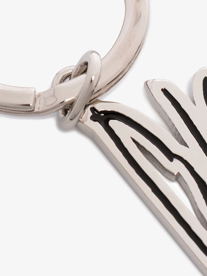 Silver Tone Brass Logo Keyring