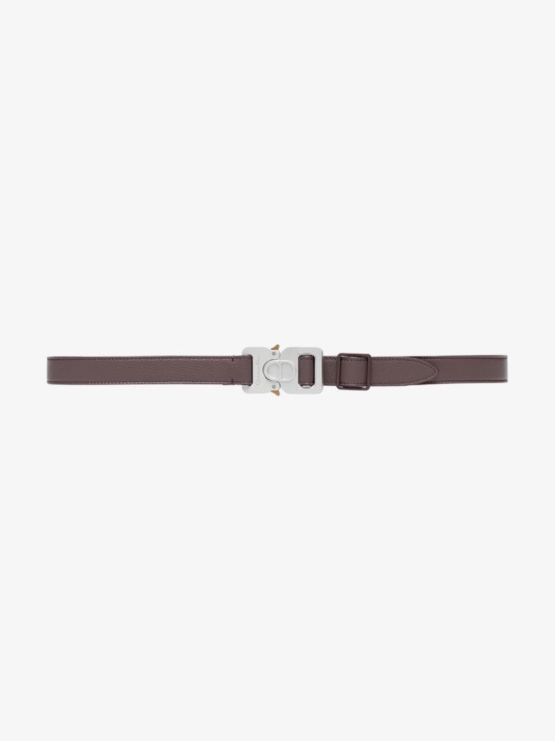 Grey Matthew Buckled Leather Belt