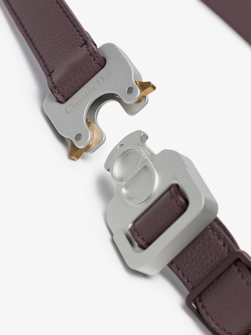 Grey Matthew Buckled Leather Belt