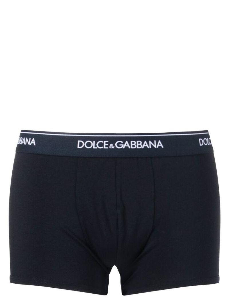Blue Logo Cotton Boxer Brief Set
