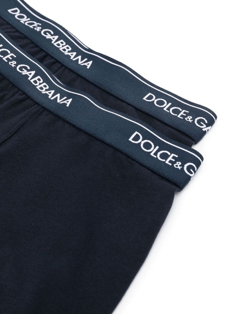 Blue Logo Cotton Boxer Brief Set