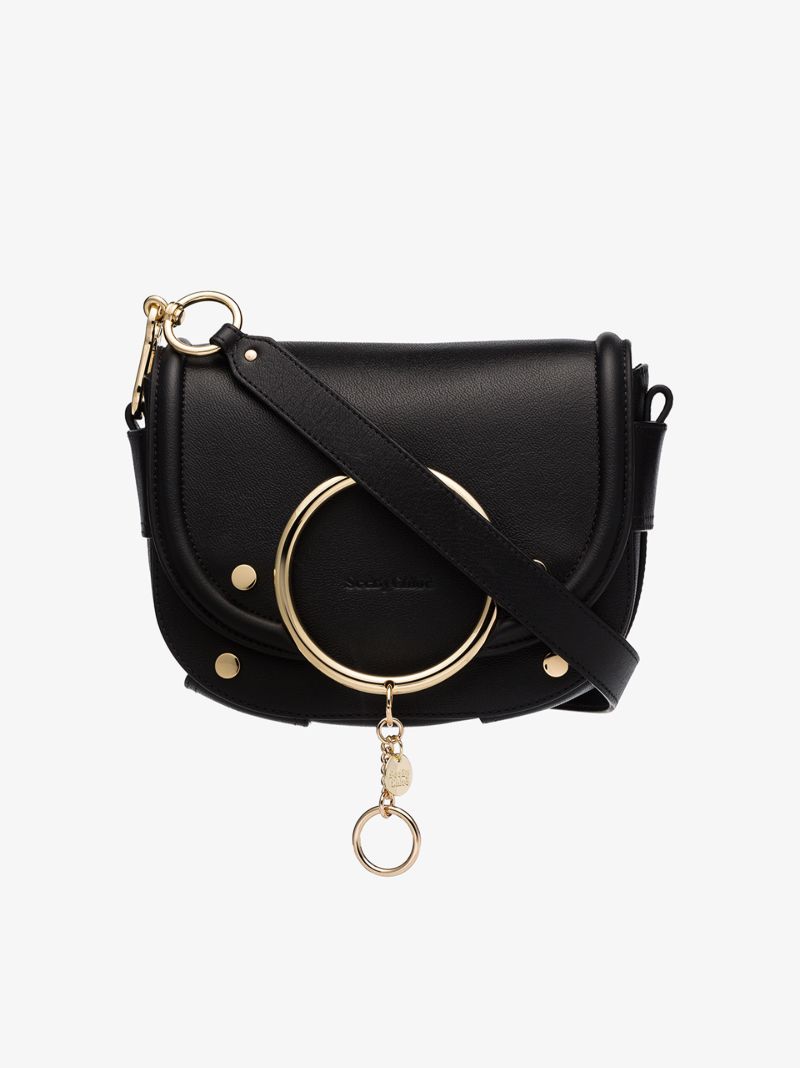 Black Small Ring Cross Body Bag
