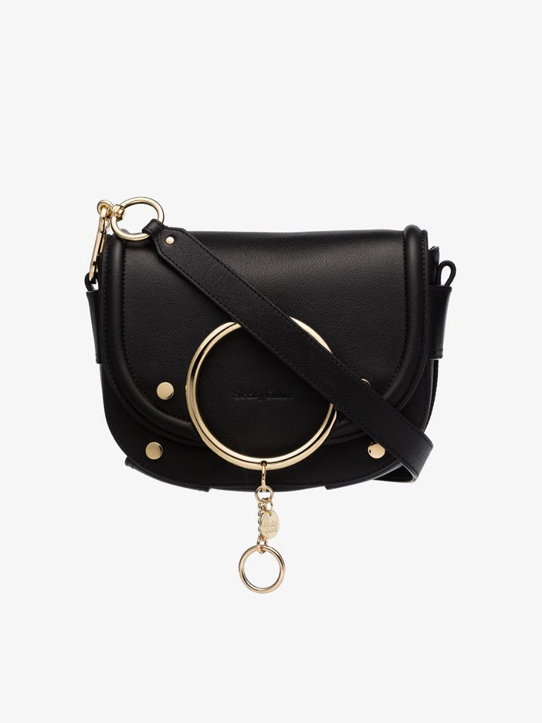 Black Small Ring Cross Body Bag