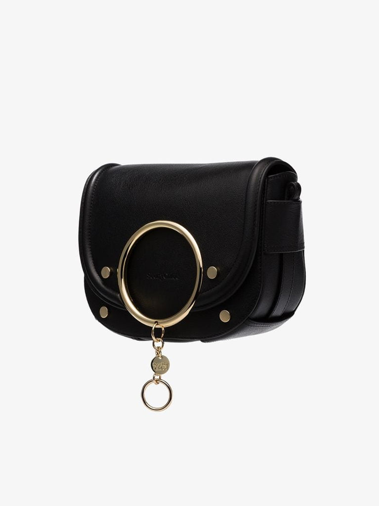 Black Small Ring Cross Body Bag