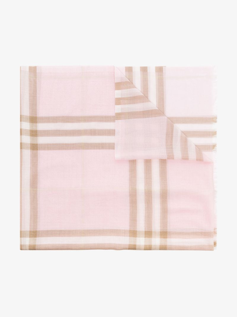Pink Giant Check Scarf