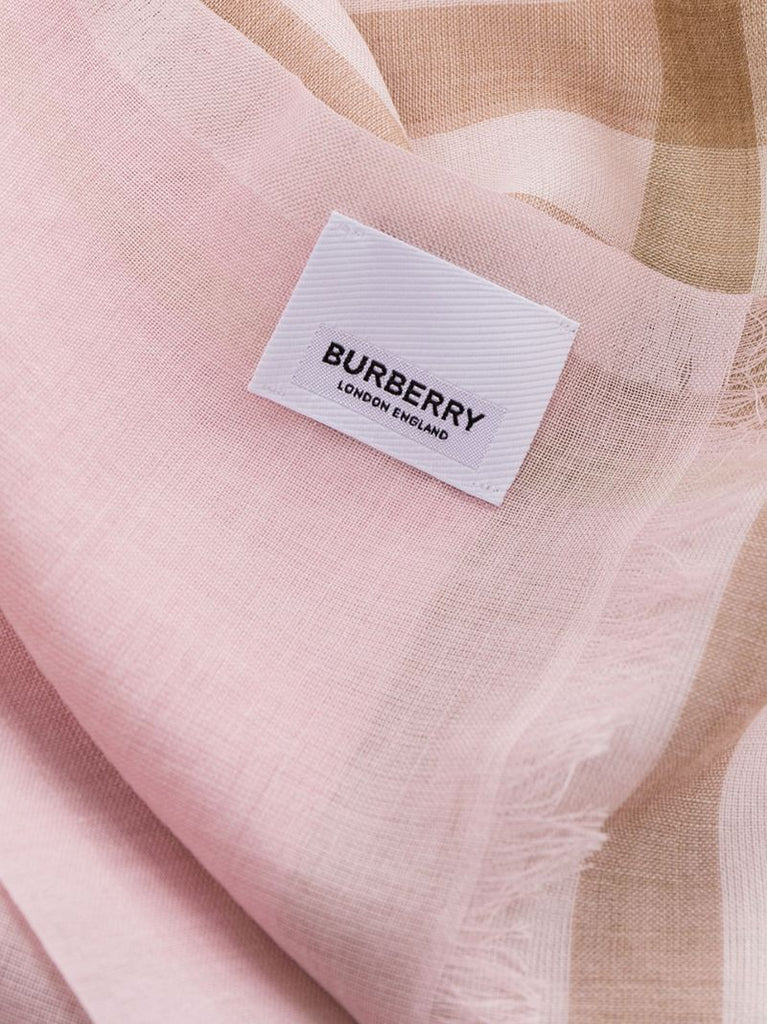 Pink Giant Check Scarf