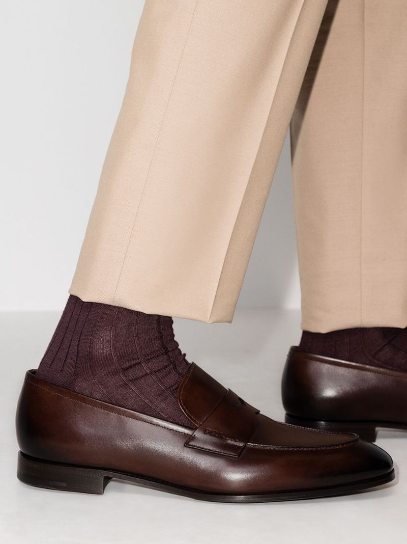 Brown Classic Leather Loafers