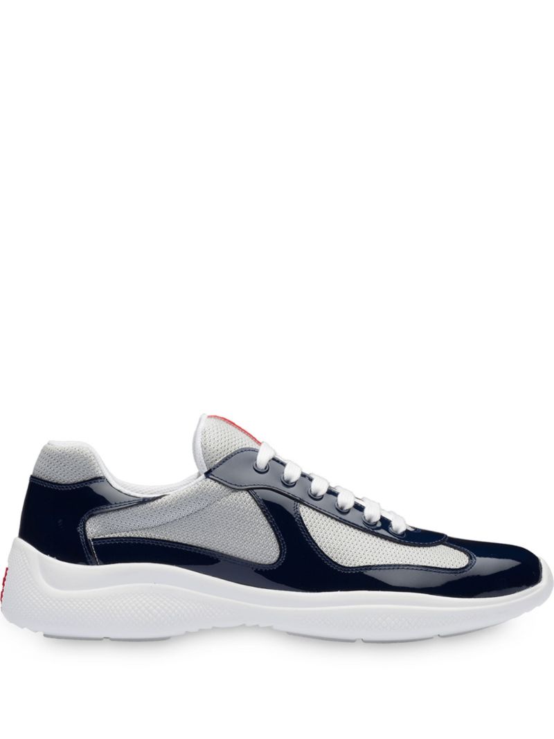 Blue and Grey America's Cup Leather Sneakers