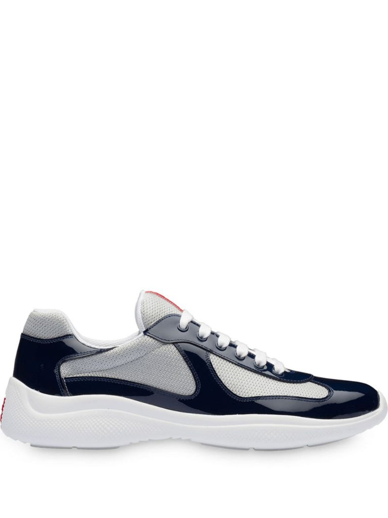 Blue and Grey America's Cup Leather Sneakers