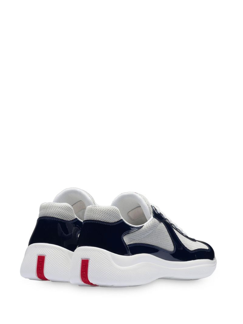 Blue and Grey America's Cup Leather Sneakers