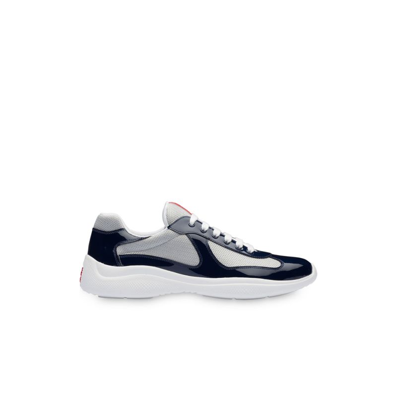 Blue and Grey America's Cup Leather Sneakers