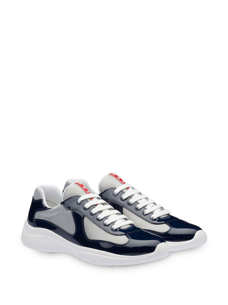 Blue and Grey America's Cup Leather Sneakers