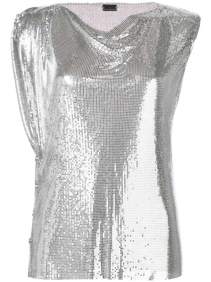 Silver Mesh Top