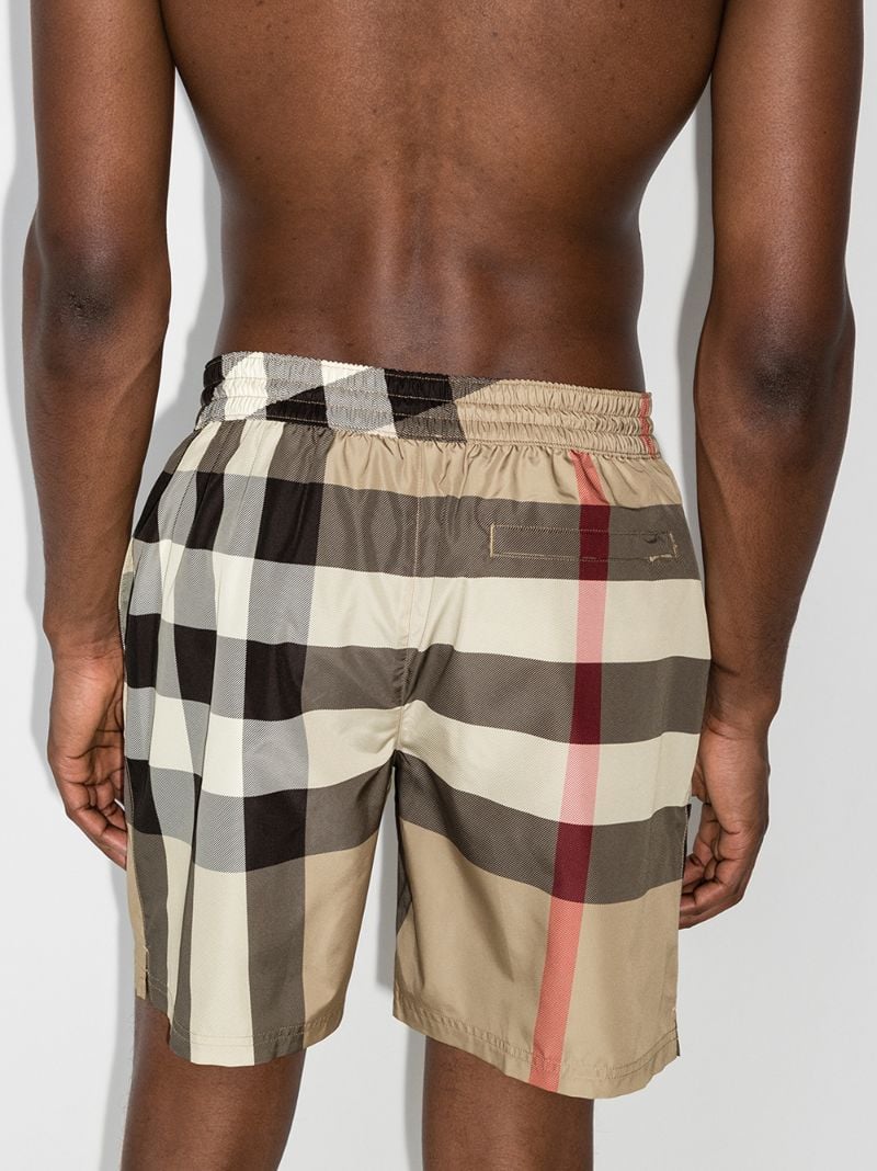 Neutral House Check Swim Shorts